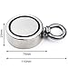 Double Sided Neodymium Fishing Magnet, Combined 960lbs(436KG) Pulling Force, Super Strong Fishing Magnet, Diameter 2.95inch (75mm), Perfect for Retrieving in River and Magnetic Fishing