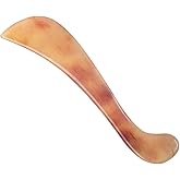 PACKOVE Horn Gua Sha Tool Facial Beauty Scraping Board for Face Massage Skin Care Pain Relief 5.11 Inch Natural Horn Material