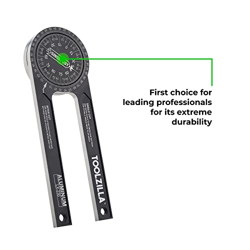 Toolzilla 7-Inch Aluminum Miter Saw Protractor Angle Finder - Measuring Tool with photo 9