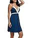 HOTOUCH Women Lace Sleepwear Dress Nightgown Chemise Full Silp Nightwear Peacock Blue M