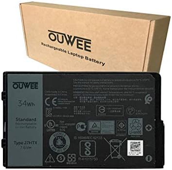 OUWEE J7HTX Laptop Battery Compatible with Dell Latitude 7202 7212 7220 Rugged Extreme Tablet Series 02JT7D 7XNTR FH8RW 7.6V 34Wh 4342mAh 4-Cell OUWEE J7HTX Laptop Battery Compatible with Dell Latitude 7202 7212 7220 Rugged Extreme Tablet Series 02JT7D 7XNTR FH8RW 7.6V 34Wh 4342mAh 4-Cell