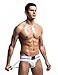 F plus R Mens Strip Waistband Athletic Supporter Jockstrap Sexy Swimwear White Small