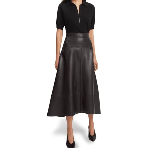 chinese dress ladies Anne Klein Combo Vegan Leather MIDI Dress at Amazon Women's Clothing store