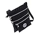 Govc Simple Lightweight Multi-pocket Waterproof Nylon Casual Shoulder Crossbody Bags Zipper Handbags (Black)