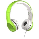 New! LilGadgets Connect+ Style Kids Premium Volume Limited Wired Headphones with SharePort (Children, Toddlers) - Green