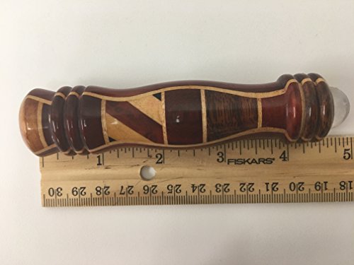 N & J Kaleidoscope Teleidoscope in Padauk Wood, 4 1/2 Inch, Inlaid Woods of Padauk, Ebony, Teak and Jalneem