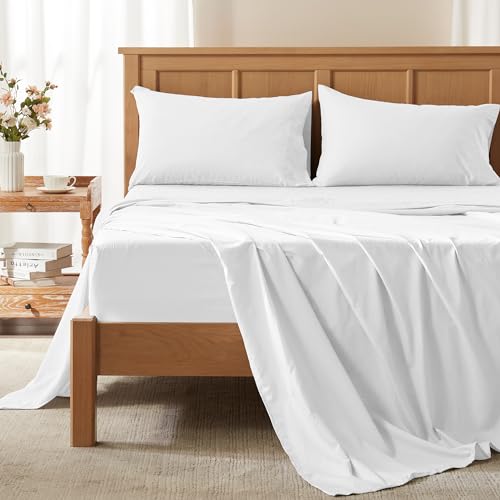 Comfort Spaces Coolmax Parure de lit 3 pièces Douce à évacuation de l'humidité, résistante à la décoloration, Toutes Les Poches Profondes élastiques pour Matelas jusqu'à 40,6 cm – Draps