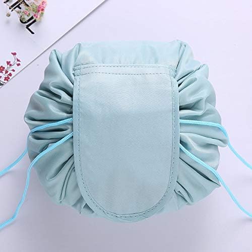 1Pcs Drawstring Cosmetic Bag Organizer-Makeup Bag and Cosmetic Travelling Organizer-Makeup Bags for Women Organizer-Makeup Bags for Women Drawstring -Cosmetic Bags for Women Travel (Blue)
