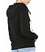 EASYHON Womens Soft Zip Up Fleece Hoodie Sweater Jacket (Large, Black)