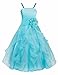 FEESHOW Kids Big Girls Rhinestone Ruffle Flower Dress Bridesmaid Party Wedding Gown