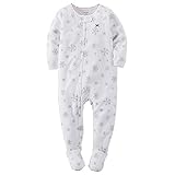 Carters Baby Girls Fleece Pajamas (2T, Silver Snowflake)