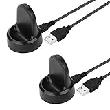 2 Pcs Samsung Gear S3 Charger Cable YiJYi Wireless Charging Dock + Micro-USB Cable for Samsung Gear Sport/Gear S3 Frontier/Gear S3 Classic Accessories Charger (black)