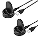 2 Pcs Samsung Gear S3 Charger in Black, YiJYi Wireless Charging Dock + Micro-USB Cable for Samsung Gear S3 Accessories Charger (black)