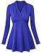 Laksmi Womens Cross V Neck Long Sleeve Ruched Tunic Top