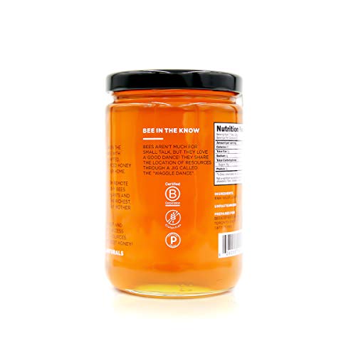 BEEKEEPER'S NATURALS Wildflower Honey - Raw, Wildcrafted, and Unprocessed- Rich in Nutrients and Beneficial Enzymes - Notes of Mint & Lavender-100% Raw, Pure Honey - Paleo-friendly, Gluten-Free (1lb)