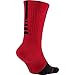 NIKE Unisex Dry Elite 1.5 Crew Basketball Socks (1 Pair), University Red/Black/Black, X-Large