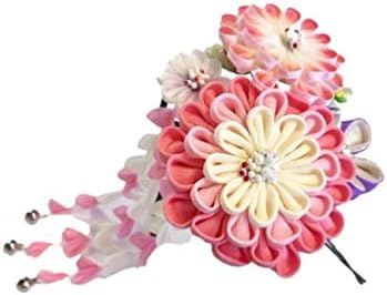 Amazon つまみかんざし つまみ花 つまみ細工 ピンク 白 結婚式 成人式 卒業式 舞台 お正月 髪飾り ピン コーム 通販