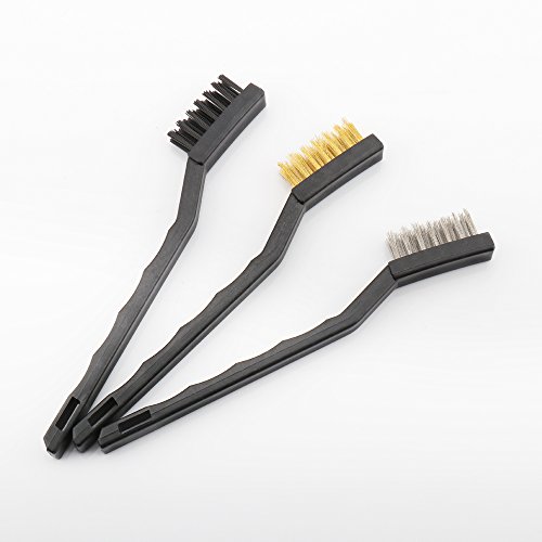 SUBANG 5 Pieces Car Cleaning Brush Set Including 2 Pieces Wheel Brush 16.5 inch Long Soft Wheel Cleaning Brush and 3 Pieces Wire Brush for Wheels Exhaust Tips Engine Bays Motorcycles