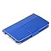 KuRoKo Slim Classic Flip PU Leather Folio Case for RCA Voyager II 7 / RCA Voyager 7 (2016, 2017) / RCA 7 Voyager Pro Tablet (Blue)