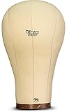 Tifara Beauty Professional Canvas Cork Mannequin Block Head Wig Display with Mount Hole, 11.5' Long Neck (23')