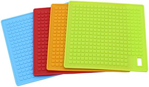 GF Pro Heat Resistant Silicone Kitchen Utensil! Pot Holders/Coaster/Trivets/Spoon Rest/Hot Pads (MatBlack)