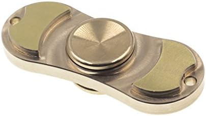 Brass Fidget Spinner - EDC Fidget Toy with Silicon Nitride Ceramic Hybrid Bearing - Spins Up to 5 Minutes (Brass A)