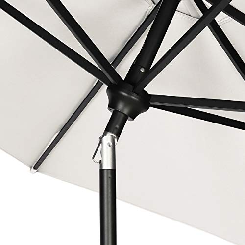 Sekey 270cm Auto Tilt Kurbel Sonnenschirm für Terrasse, Garten, Balkon Sonnenschutz UPF50+ – Bild 6