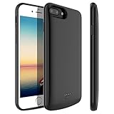 STOON iPhone 6s Plus/6 Plus/7 Plus/ 8 Plus Battery Case, 5500mAh Detachable Charger Case Extended Battery Protective Charging Case Cover for iPhone 8 Plus/7 Plus/6s Plus/6 Plus (Light Black)