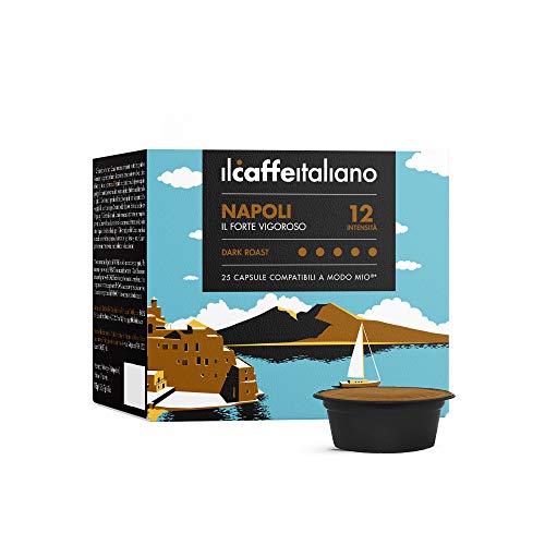 Il Caffè Italiano120 Kaffeekapseln mit dem Lavazza A Modo Mio System kombpatible - Mischung Napoli, Intensität 12.