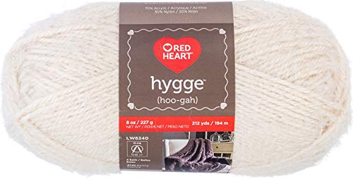 RED HEART E881.8406 Hygge Yarn, 8oz, Pearl