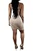 LOV ANNY Women's Sleevless Cutout Lace Up Backless Party Bandage Dress Khaki S