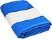 Microfiber Beach & Pool Sheet - 70 x 35 Inch - Blue Cabana Stripe - Lightweight - Extra Large - Stripe towel design for Pool, Swim, Beach, Camping - by Utopia Bedding