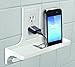 IdeaWorks Wall Outlet Organizer Stores, Organizes, And Charges Your Phone, Electric Toothbrush, and Shavers,White,9