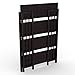 Stony Edge 4-Tier Folding Bookshelf | Espresso Wood Finish | 45x32x11.5 Inches | Book Shelf for Books and Trinkets | No Assembly Required | Foldable & Small Bookshelf for Home and Office