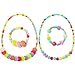 Bememo 6 Sets of Princess Necklace Bracelet Play Jewelry Little Girls Costume Necklaces Toddler Dress up Jewelry (Style 2)