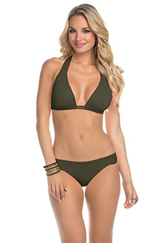 Becca by Rebecca Virtue Women's Color Code Sliding Halter Bikini Top (D+ Cup)