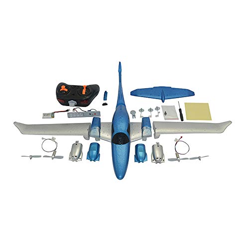 RC Helicopter Flying Toys,Racing Propel Drones Remote Control GD006 2.4G 3-Axis Gyro 548mm Wingspan DIY Glider Fixed Wing Airplane RC Drone RC Quadcopter for Beginner Adults Kids Large (Blue)