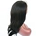 Dovie Hair 360 Glueless Lace Frontal Wig Natural Straight Brazilian Human Virgin Hair 150% Density Pre Plucked Hairline With Baby Hair Bleached Knots Natural Color (16'' 150% density, Natural Color)