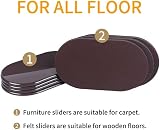 Ezprotekt 8 Pack Large Oval Furniture Sliders Carpet & Hard Floor 9.5x5.75 view 4
