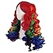 MapofBeauty Multi-color Lolita Long Curly Clip on Ponytails Cosplay Wig (Rainbow Color)