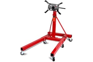 HONNECL Engine Stand 2000 lbs Auto Repair Heavy Steel Engine Stand Rotating Engine Motor Stand with 360° Adjustable Head -6Caste rfor Vehicle Maintenance (2000 Lbs)