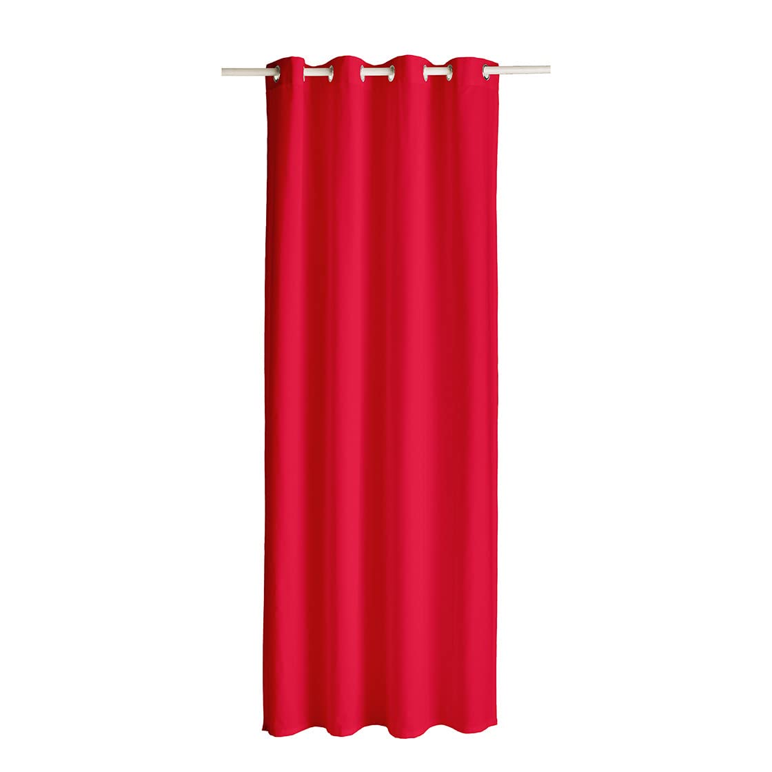TODAY 257348 Polyester Blackout Curtain - 140 x 260 cm, Cotton, Pomme d'amour/Rouge, 140x250 cm — image 1