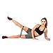 MEGLIO Latex Free Resistance Bands Loops - Set of 4 Premium Fitness Exercise Bands for Fitness Workouts Rehabilitation Yoga Pilates and Strength Training (Green - Blue - Black - Orange)