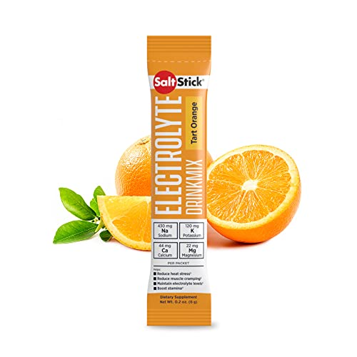 SALTSTICK DRINKMIX ELECTROLYTE POWDER SUGAR FREE | ZERO SUGAR ELECTROLYTE DRINK MIX FOR HYDRATION | NO ARTIFICIAL SWEETENERS | ORANGE | 12 SERVINGS