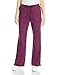 Cherokee Women's WW Flex Mid-Rise Moderate Flare Drawstring Scrub Pant, Wine, Large