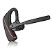 Audioxa Bluetooth Headset, Hands Free Dual Mic Noise Cancelling Wireless Earpiece for Office/Business/Truckers/Driver (Black with red)