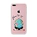 iPhone 7 Case, Axiba Girl Printed Transparent TPU Carring Case Cover for iPhone 7 Regular 4.7 Inch Version (Style J)