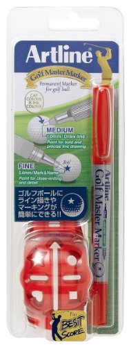 シャチハタ ラインマーカー アートラインゴルフマスターマーカー赤の商品画像
