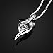 B.Catcher Necklaces Silver Womens Cubic Zirconia Twist Pendant with Chain Gemini
