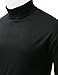 Xpril Men's Double Long Sleeve Layer Turtleneck T-Shirt